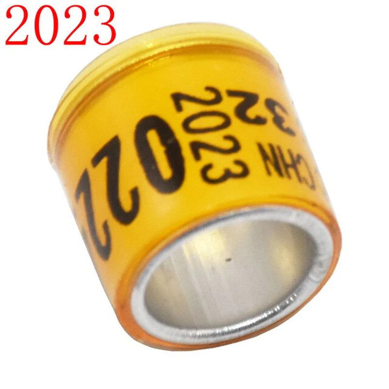 100 Pcs 2023 Multicolor Pigeon Foot Ring with Word Earrings Quality Durable Bird Ring Racing Pigeon Foot Ring Bird Tools