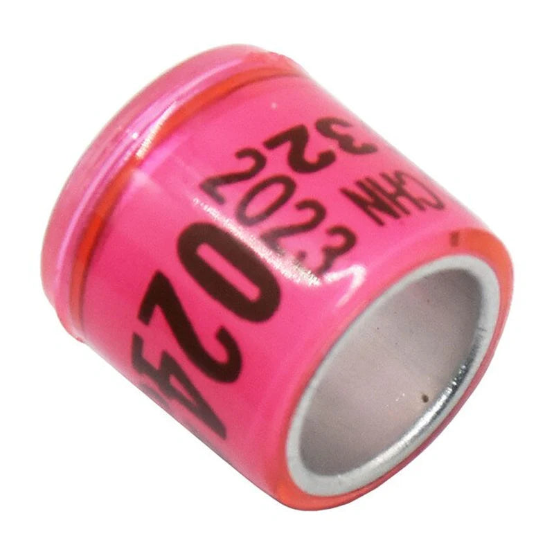 100 Pcs 2023 Multicolor Pigeon Foot Ring with Word Earrings Quality Durable Bird Ring Racing Pigeon Foot Ring Bird Tools