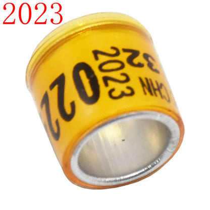 100 Pcs 2023 Multicolor Pigeon Foot Ring with Word Earrings Quality Durable Bird Ring Racing Pigeon Foot Ring Bird Tools