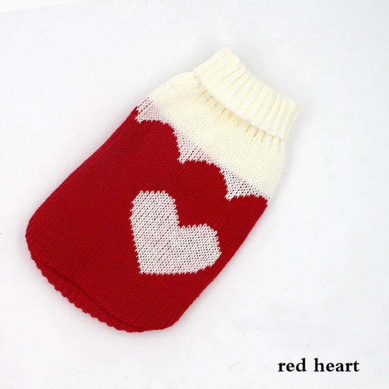 Warm Dog Clothes for Small Medium Dogs Knitted Cat Sweater Pet Clothing for Chihuahua Bulldogs Puppy Costume Coat Winter