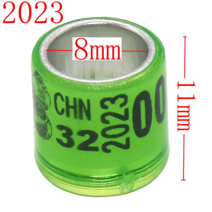 100 Pcs 2023 Multicolor Pigeon Foot Ring with Word Earrings Quality Durable Bird Ring Racing Pigeon Foot Ring Bird Tools