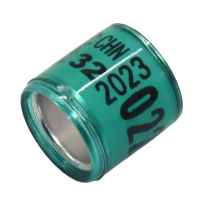 100 Pcs 2023 Multicolor Pigeon Foot Ring with Word Earrings Quality Durable Bird Ring Racing Pigeon Foot Ring Bird Tools