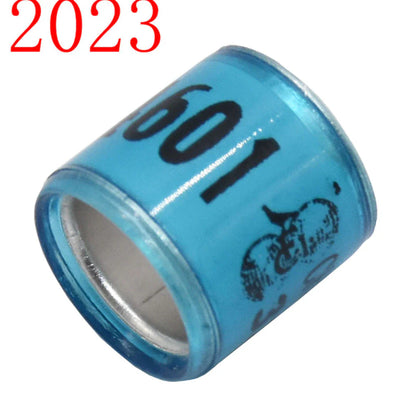 100 Pcs 2023 Multicolor Pigeon Foot Ring with Word Earrings Quality Durable Bird Ring Racing Pigeon Foot Ring Bird Tools