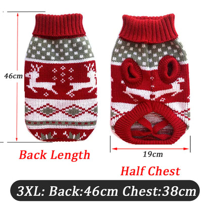 Warm Dog Clothes for Small Medium Dogs Knitted Cat Sweater Pet Clothing for Chihuahua Bulldogs Puppy Costume Coat Winter