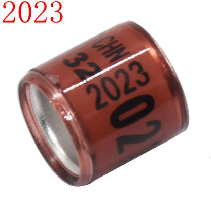 100 Pcs 2023 Multicolor Pigeon Foot Ring with Word Earrings Quality Durable Bird Ring Racing Pigeon Foot Ring Bird Tools