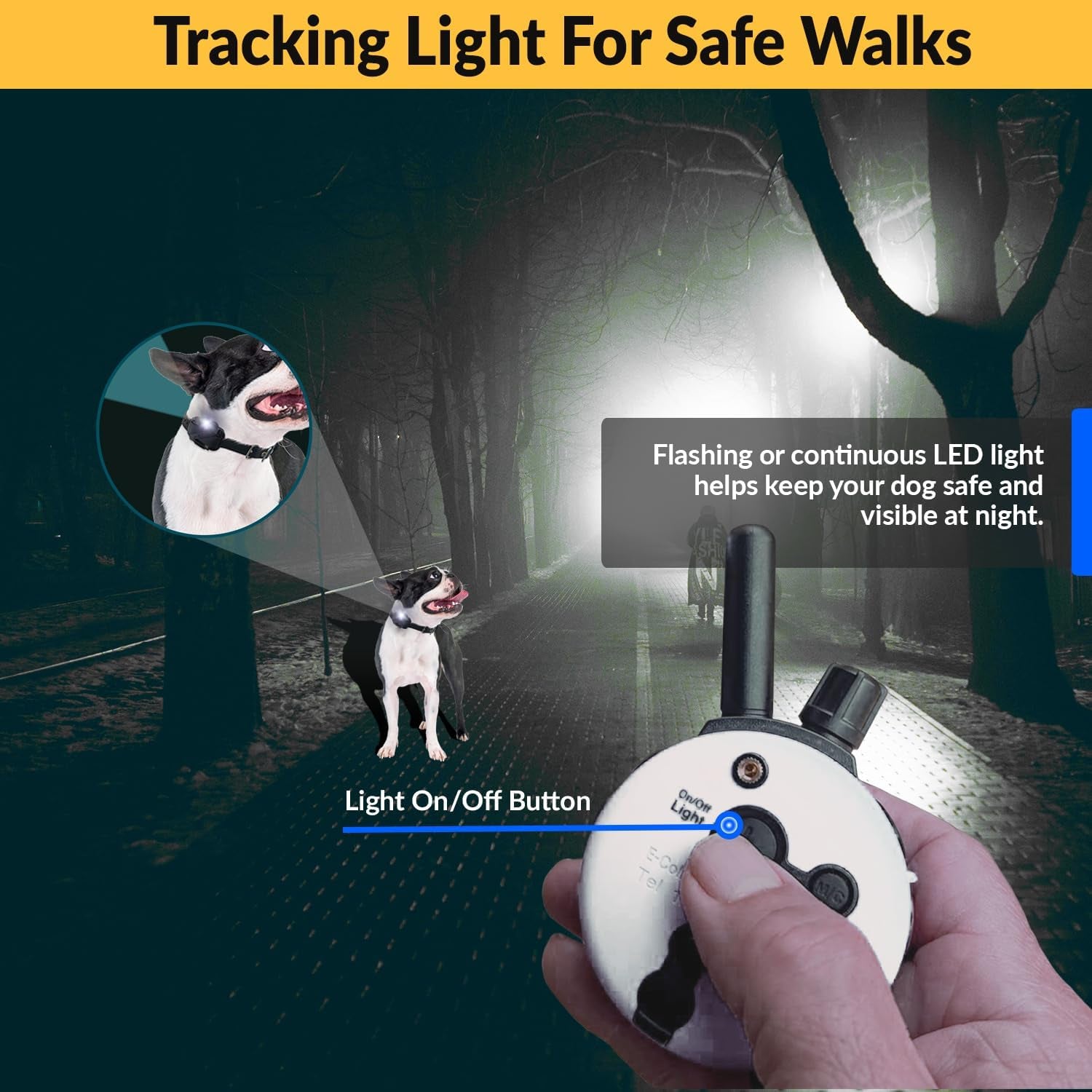 E-Collar Mini  ET-300 Remote Dog Training Collar – 1/2 Mile Range, Waterproof & Rechargeable, 100 Levels + Vibration + Tone + Light, for 1 Dog Small to Medium, Zen